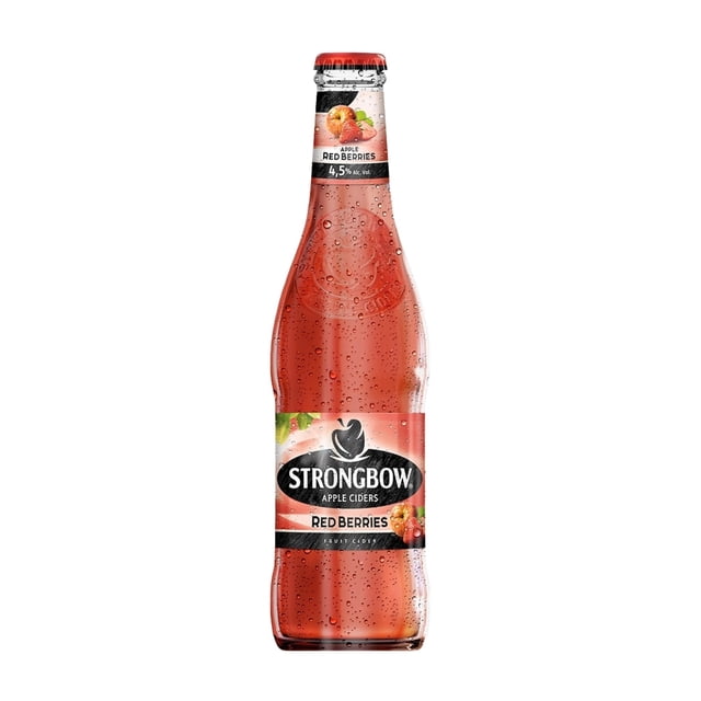 Bebida alcohólica Strongbow de manzana sabor a frutos rojos 330 ml