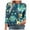Green Plus Size Blouse for Women_d, variant on CYMMPU Flower Pattern 3/4 Sleeve Blouses for Women Dressy Casual Loose Fit Spring Tunic Tops Crew Neck Fall Fashion Shirts Lightweight Basic T-Shirts L