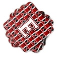 thumbnail image 2 of Letter E Football Cardinal and White Foam Coaster Set of 4, 2 of 3