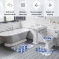 thumbnail image 5 of Blue Morocco Bath Mat 3 Piece Bathroom Rug Set, Vintage Graffiti Paint Art Boho Dappled Non Slip Bath Rug Contour Mat and Toilet Lid Cover, Absorbent Shower Mats Soft Bath Rugs and Mats Sets, 5 of 8