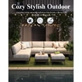 thumbnail image 2 of LayinSun 7-Piece Wicker Rattan Patio Furniture Set, Deep Seating Outdoor Modular Sectional Sofa Conversation Set with Thick Cushions for Lawn, Garden, 2 of 8