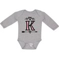 thumbnail image 3 of Inktastic Letter K Monogram Tribal Arrow Girls Long Sleeve Baby Bodysuit, 3 of 5