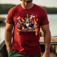 thumbnail image 2 of Funny Skull BBQ Dad T-Shirt for Men, Grill King Barbecue Lover Tee, Backyard BBQ Cookout Shirt, Fathers Day Grilling Gift, 2 of 3