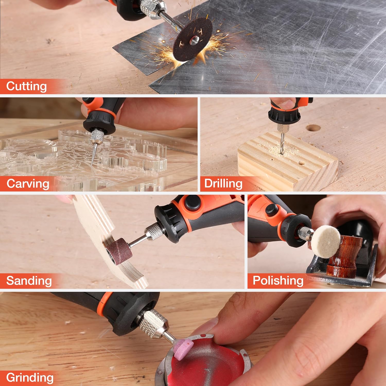 ValueMax 1.2A Power Rotary Tool 35000 RPM 5-Speed Kit photo 3