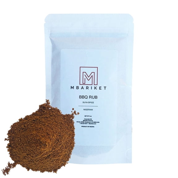 Mbariket Nigerian Suya Spice — African Barbecue Seasoning (1 x 4 oz Pack)