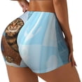 thumbnail image 2 of Kdxio Funny Cat Taking a Bath Print Workout Shorts for Women Seamless Soft Smooth Gym Yoga Scrunch Active Shorts, 2 of 9