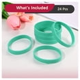 thumbnail image 4 of Uxcell 24Pcs Pulseras de Goma, Pulseras de Silicona de Color Sólido para Deporte/Entrenamiento/Baloncesto Hombres Mujeres Adolescentes [Verde Brillante], 4 of 6