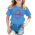 thumbnail image 4 of XDZJLR Tee-Shirt Fille Manches Courtes Été Col Rond Coupe Décontractée Basique Bleu Ciel 4-5 Ans, 4 of 4
