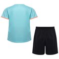 thumbnail image 2 of Alvivi Kids Boys  Football Training Uniform Sports Soccer Quick Dry Jerseys T-shirt and Shorts Set Light Green 15-16, 2 of 7