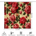 thumbnail image 4 of RKSupls Shower Curtain, Vintage Red Rose Seamless Pattern Waterproof Polyester Shower Curtain with Hooks for Chic Elegant Home Bathtub Bathroom Decor Washable Curtains, 4 of 5