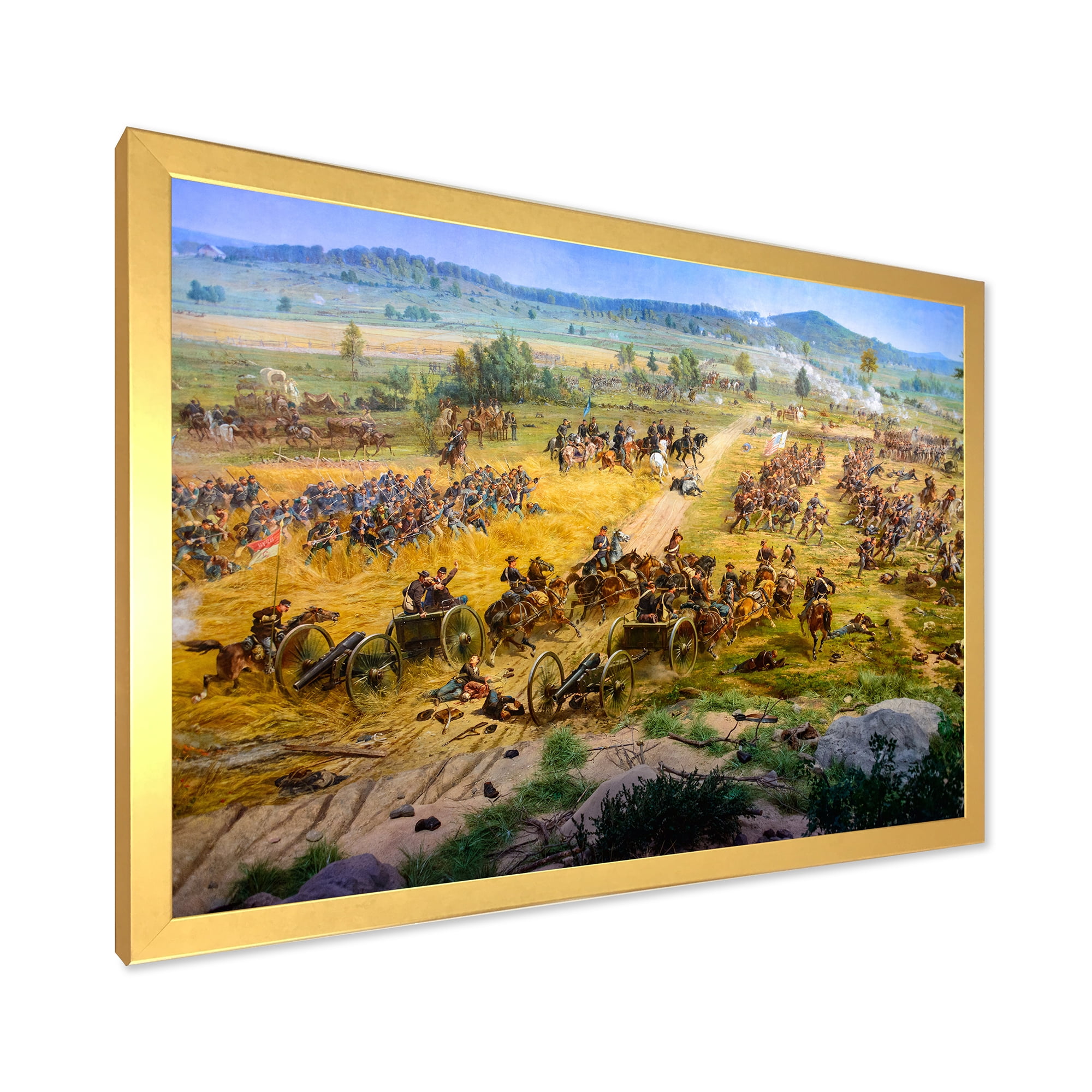 Designart 'Historical Gettysburg National Military Park' Vintage Framed Art Print