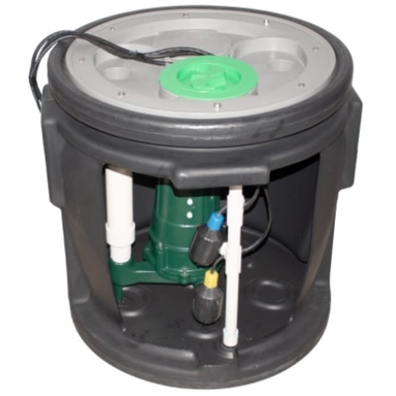 Zoeller 912-1142 24 x 24 in. BN264 Preassembled Sewage System with 2V2D