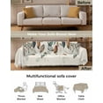 thumbnail image 3 of Fall Teal Green Leaves Sofa Couch Covers for 3 Cushion Couch,Washable L Shape Sectional Sofa Covers for Loverseat/Pet/Kid,Thanksgiving Autumn Eucalyptus Slipcover Throw Blanket Futon Cover 71x134, 3 of 8