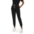 thumbnail image 4 of Scrub for Women Scrubs Top with Classic V-Neck Jogger Pants Medical Nursing Uniform Scrub Set Black XXL, 4 of 8