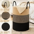 thumbnail image 4 of Laundry Basket,Woven Cotton Rope Laundry Hamper,100L for Decorative Storage of Dirty Clothes,Toys and Blankets in Bathroom,Bedroom and Living Room, 4 of 6