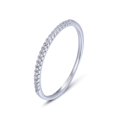 thumbnail image 1 of Anillo de eternidad para mujer de plata de ley con diamantes de imitación apilables, 1 of 3