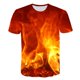 thumbnail image 1 of 2021 Flame Boy's kids T-shirt moda de verano de manga corta para niñas 3D cuello redondo tops Color elemento camisa de moda para niños T-shirt9T Gao Jinjia LED, 1 of 2