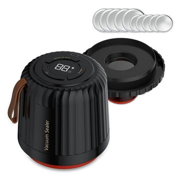 Electric Jar Vacuum Sealer For Vacuum Bags, Can Opener, Wide Mouth and Regular Mouth Jar Lids Food Storage