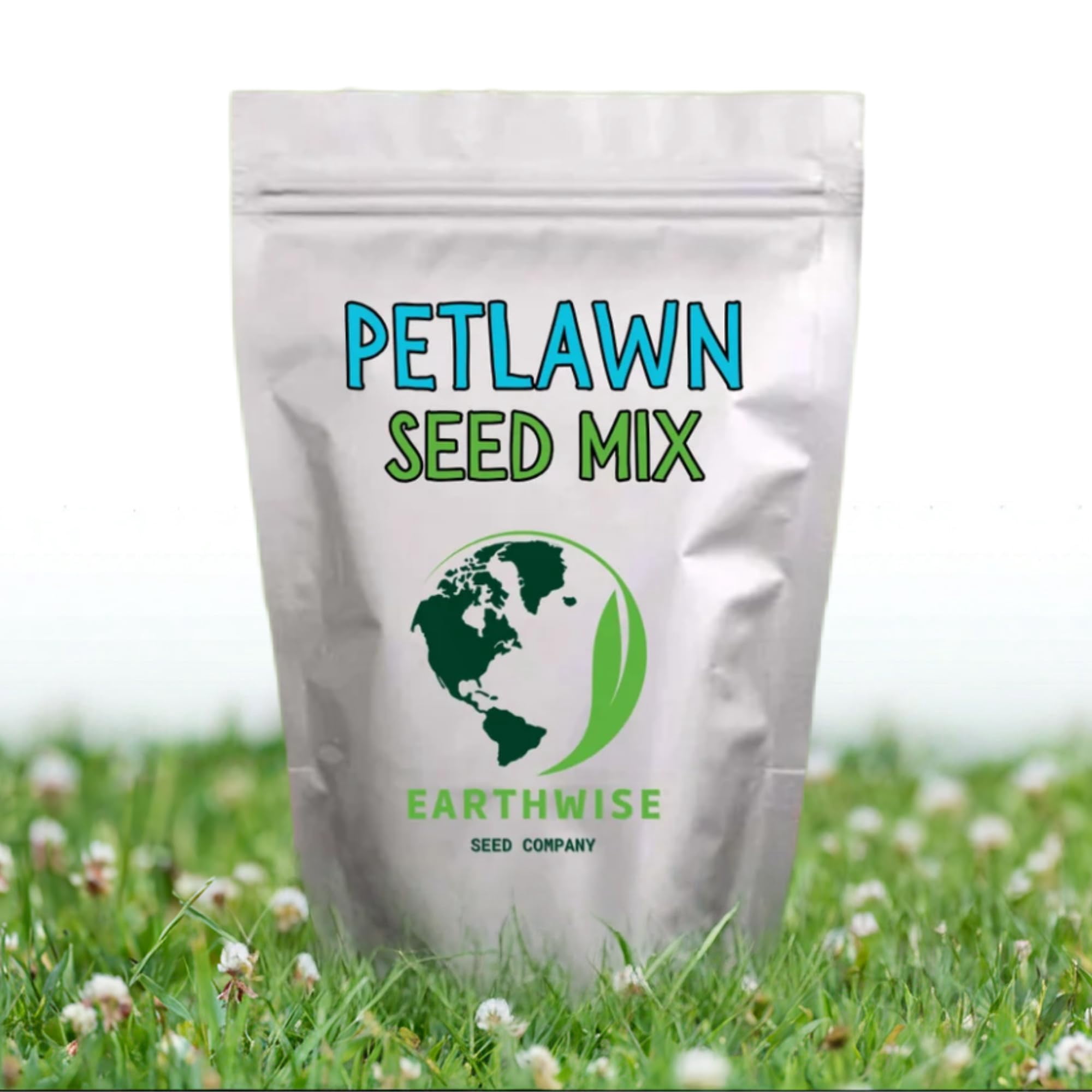 Earthwise PetLawn Seed Mix,1lb, Dog & Pet-Friendly Grass Seed, Fast-Growing, Durable Lawn, Covers 400 sq. ft. (Bare) / 1000 sq. ft. (Overseed)
