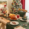 thumbnail image 5 of Green Yellow Plaid Christmas Table Runner, Winter Holiday Table Runners 72 inches Long Xmas Decorations Indoor Outdoor Farmhouse Home Kitchen Dining Party Decor, 5 of 7