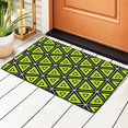 thumbnail image 2 of Bathroom Rug Non-Slip Mat, Super Soft Absorbent Bath Mat - Green Geometric Triangle Flannel Non-Slip Floor Mat, 36"x24", 2 of 8