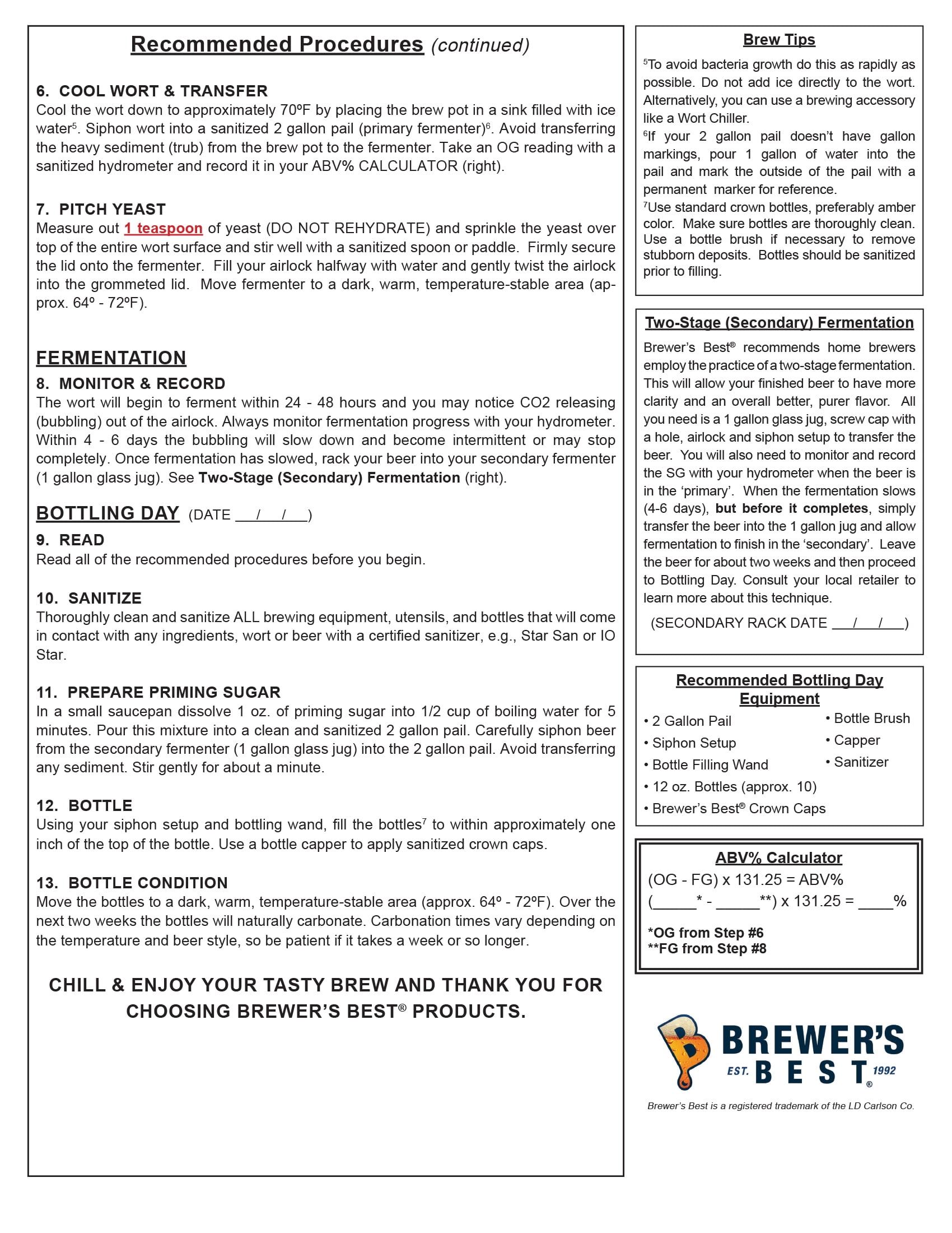 Brewer's Best Hazy IPA One Gallon Beer Ingredient Kit