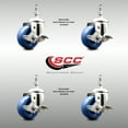 thumbnail image 2 of 3.5 Inch 316SS Solid Polyurethane Swivel ½ Inch Threaded Stem Caster Set Brake, 2 of 2