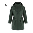 thumbnail image 1 of Chaqueta deportiva para mujer Abrigo a prueba de viento impermeable al aire libre para niñas, verde negruzco, S kenally HA6452-16B, 1 of 6