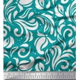 thumbnail image 1 of Soimoi Green Cotton Poplin Fabric Filigree Damask Fabric Prints By Yard 56 Inch Wide, 1 of 3