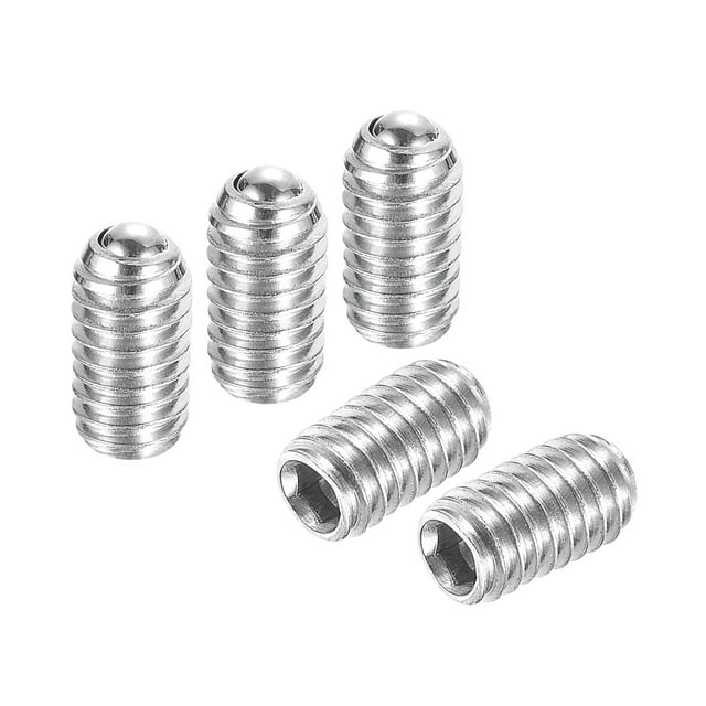 Ball Point Set Screws, M4 x 8mm 304 Stainless Steel Metric Spring Hex Socket Screw 15pack