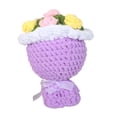 thumbnail image 4 of Ramo de flores de punto, flores artificiales para cumpleaños, bodas, día del maestro. Púrpura, 4 of 9