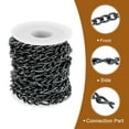 thumbnail image 3 of Uxcell 16.4 Feet Aluminum Twist Oval Link Chain, 9.5x7x2mm, 3:1(S:L), Dark Gray, 3 of 6