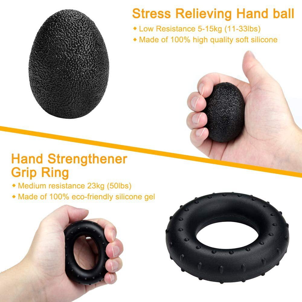 Adjustable Grip Set Hand Trainer Grip Ring Finger Exerciser Combination Fitness Supplies Five-piece Set