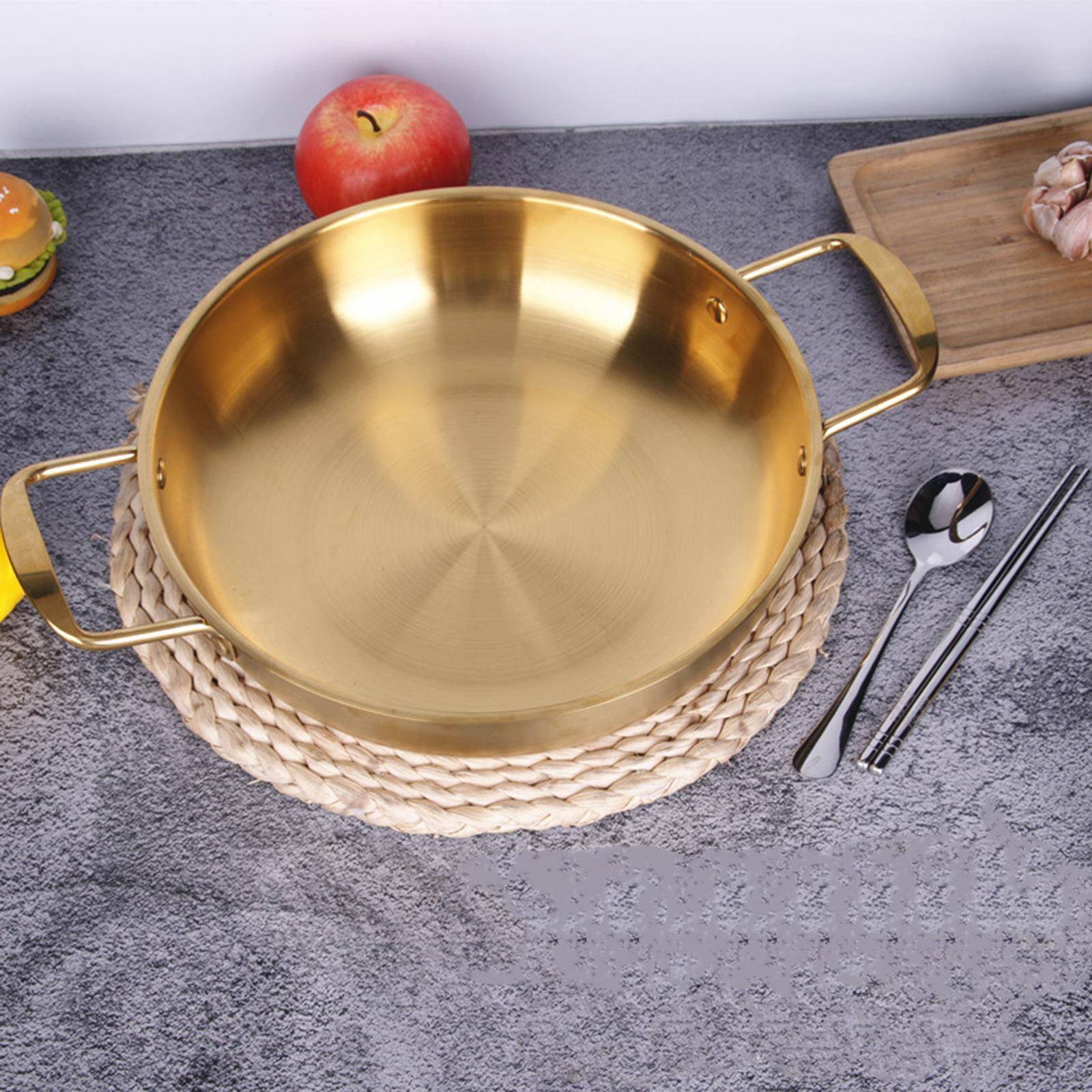 Korean Ramen Pot, Seafood Pot Stockpot Multipurpose, Household Kitchen Cookware Pan Dry Pots, Double Handle Instant Noodle Pot, Kimchi Soup Pot 22cm