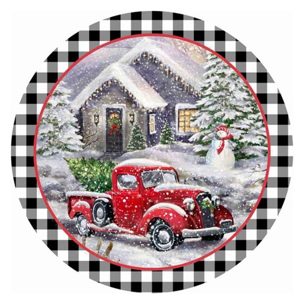 Cuadros Decorativos Kit de pintura al óleo de coche de Navidad sin marco por números DIY dibujo hecho a mano sobre lienzo Ehuebsd Nuevos Originales