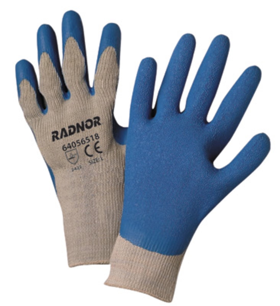 Blue Hawk 15-Pack Unisex Nitrile Dipped Anti Slip  Multipurpose Gloves  Large 