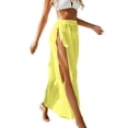 thumbnail image 5 of Women's Beach Sarong Tie Wrap Skirt High Split Bathing Suit Cover Up Long Skirt for Vacation, 5 of 5