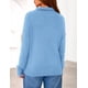 thumbnail image 4 of Suéter PRETTYGARDEN Cuello en V con Media Cierre Azul M, 4 of 8