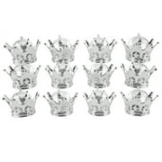 Angle View: Mini Plastic Crown Party Favor, Silver, 3-1/4-Inch, 12-Count