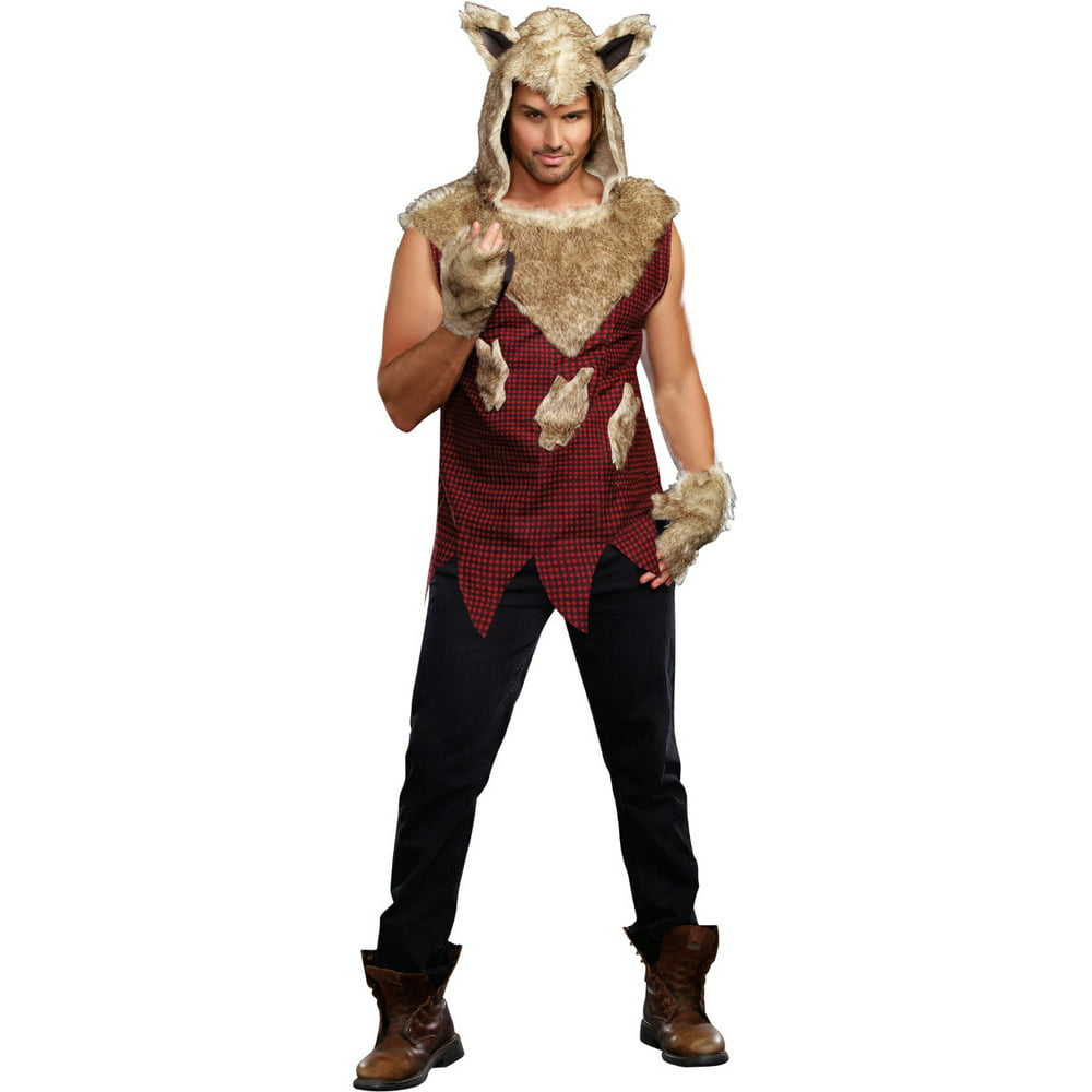 Mens Big Bad Wolf Costume 9493 by Dreamgirl Red - Walmart.com - Walmart.com