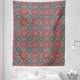 thumbnail image 1 of Mandala Tapestry, Culture Inspired Middle Eastern Motifs Checkered Pattern, Fabric Wall Hanging Decor for Bedroom Living Room Dorm, 5 Sizes, Dark Coral Slate Blue, by Ambesonne, 1 of 1