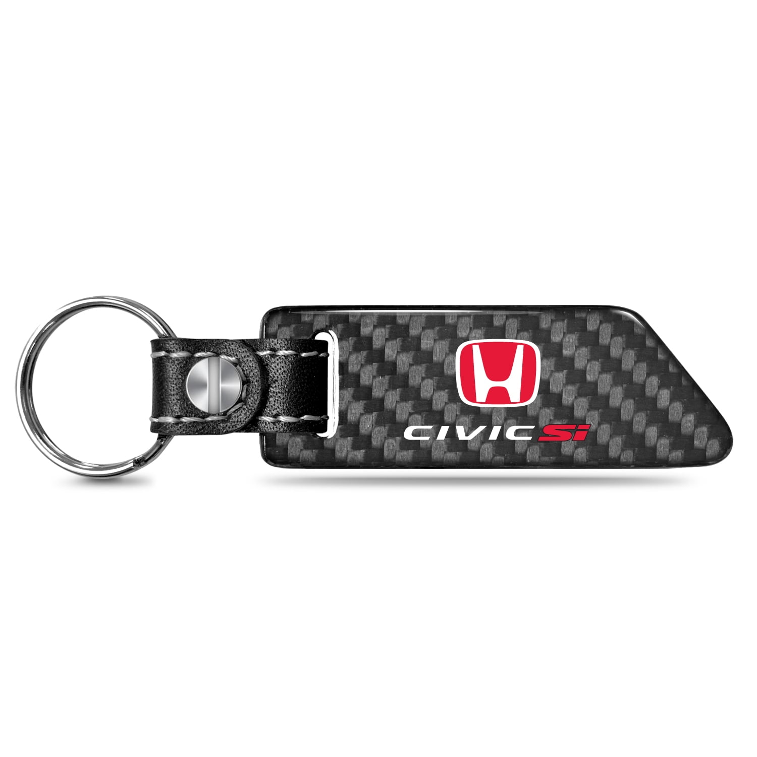Honda Civic Si Black Nylon Lanyard with Red H Logo Charm Key Chain Key-ring 