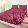 thumbnail image 3 of Homewish Teens Zebra Print Twin Sheet Sets, Fashion Polkadots Twin Fitted Sheet, Chic Pink Abstract Flat Sheet, Luxury Bedroom Decor, 3 Pieces, 3 of 7