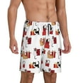 thumbnail image 2 of Naloa Cute Cat And Christmas Gift Men's Short Pajama Pants, Lounge Comfort Shorts with Elasticized Waistband and Side Pockets - Large, 2 of 9