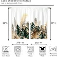 thumbnail image 2 of Green Hawaii Tropical Small Kitchen Curtains Tropical Leaves Plant Window Treatment Botanical Jungle Palm Cafe Short Window Curtains for Bathroom Dining Room Tier Treatment Drape 27.5x39 inch, 2 of 6