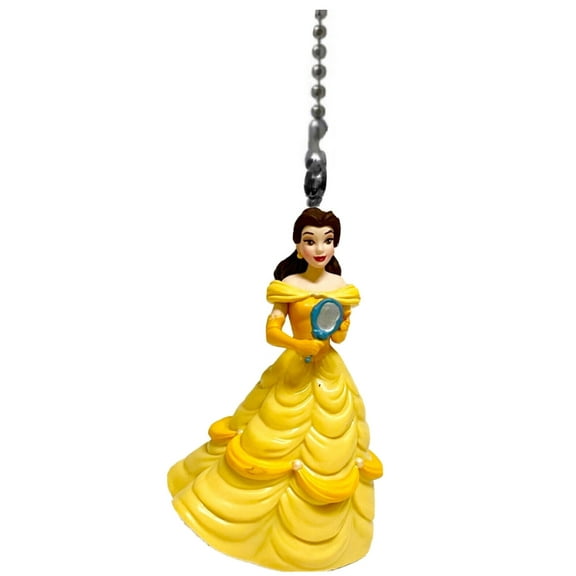 Princess Belle & Vanity Fan Lamp Light Pull Chain Figure Figurine Beauty & Beast New