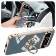 thumbnail image 5 of TECH CIRCLE Case for Google Pixel 9 Pro, Pixel 9 Case 6.3" (2024) - Shiny Plating Cute Case with Magnetic Kickstand / Ring Holder, Durable Soft Silicone Slim Thin Lightweight Phone Cover, Gray Blue, 5 of 6