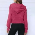 thumbnail image 4 of Elainilye Fashion Womens Hoodies Christmas Half Zip Cropped Hoodies Fleece Pullover Top Sweatshirts Plus Size Fall Tops,Red, 4 of 7