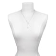 thumbnail image 3 of Delight Jewelry Silvertone Mini March - Hot Blue Crystal Heart Silver tone Elegant Infinity Lariat Necklace, 3 of 4