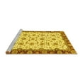 thumbnail image 2 of Ahgly Company Machine Washable Indoor Round Oriental Yellow Traditional Area Rugs, 3' Round, 2 of 4
